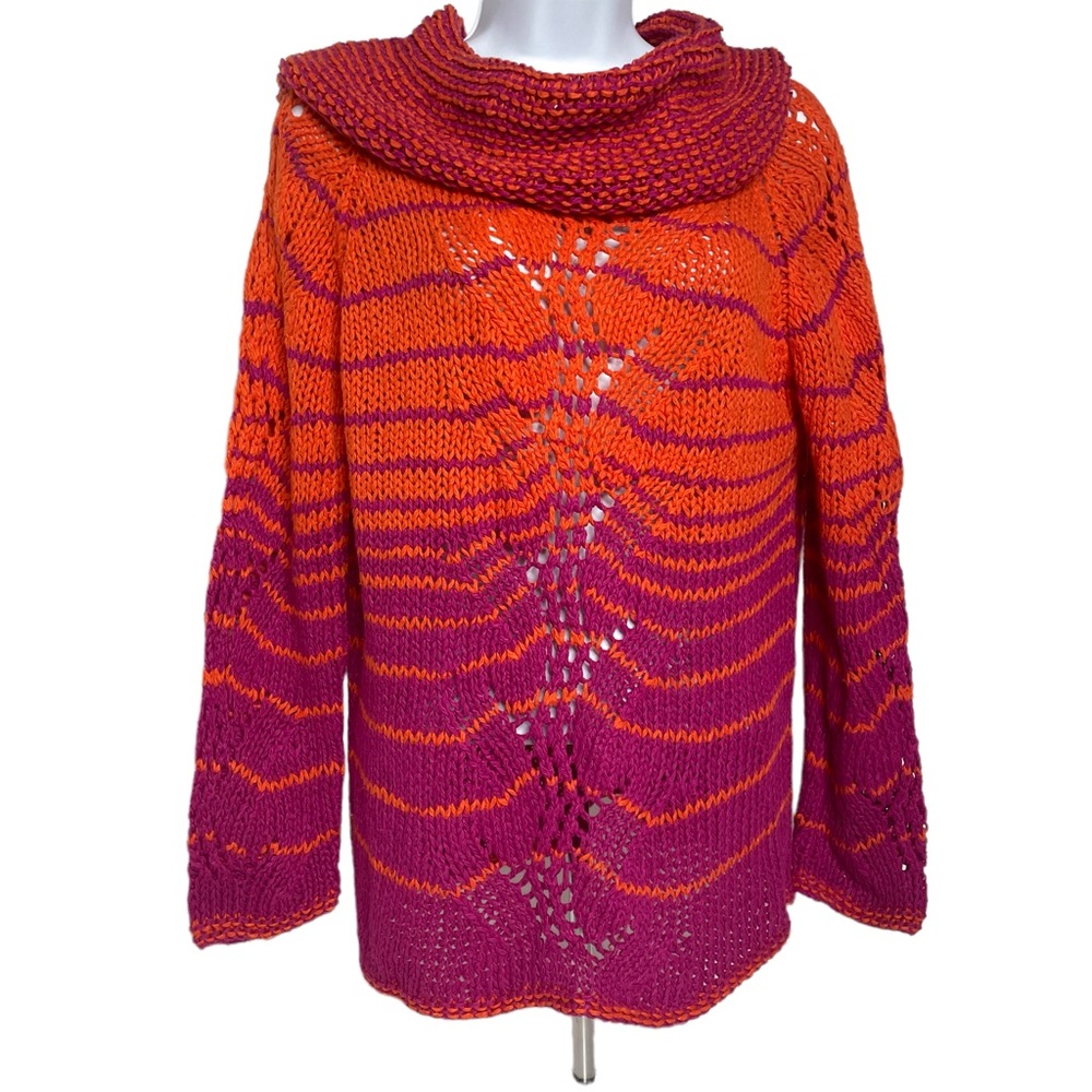 M-A-G Sweater Linen and Cotton Blend Cowl Neck Sz L New with Tags